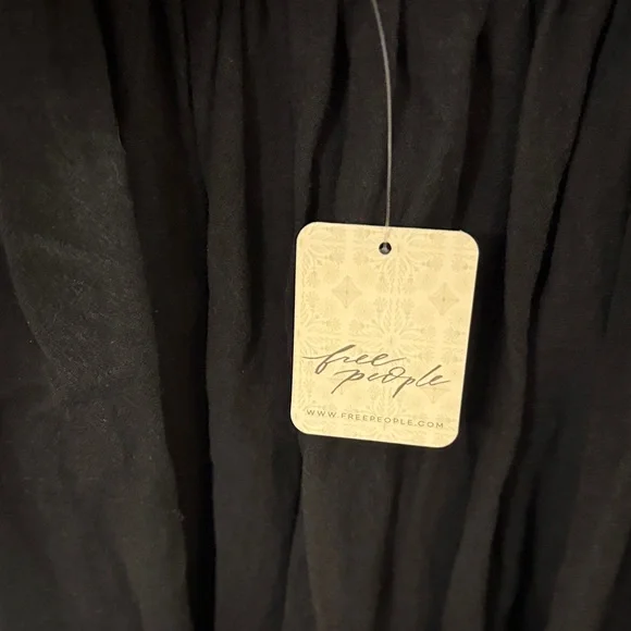 Free People Black Ruffled Midi Dress - Picture 5 of 7